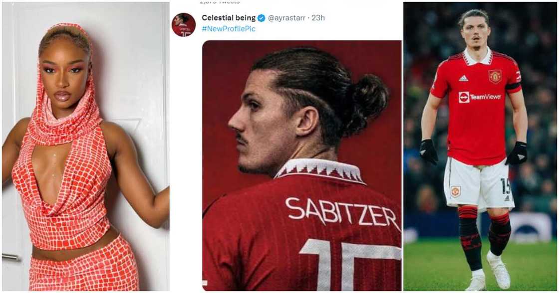 Photos of Ayra Starr and Man United's Marcel Sabitzer Photos of Ayra Starr and Man United's Marcel Sabitzer