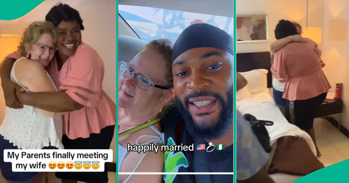 Nigerian man's mum meets his Oyinbo wife