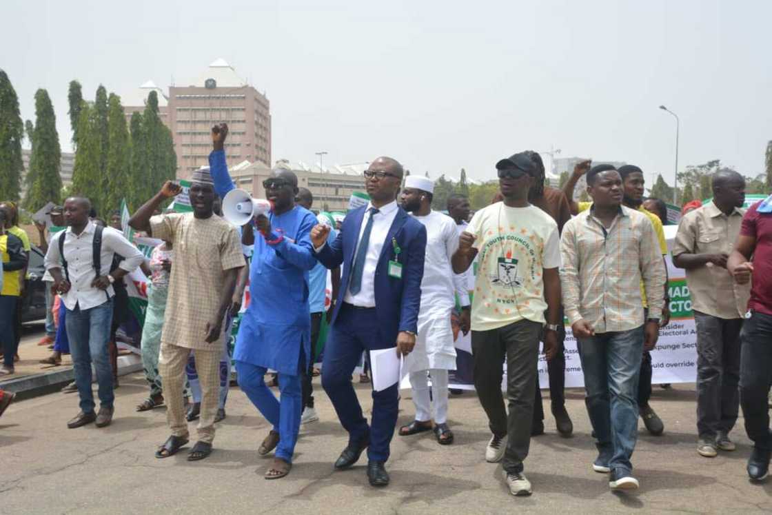 NYCN Leads Massive Protest to National Assembly NYCN Leads Massive Protest to National Assembly