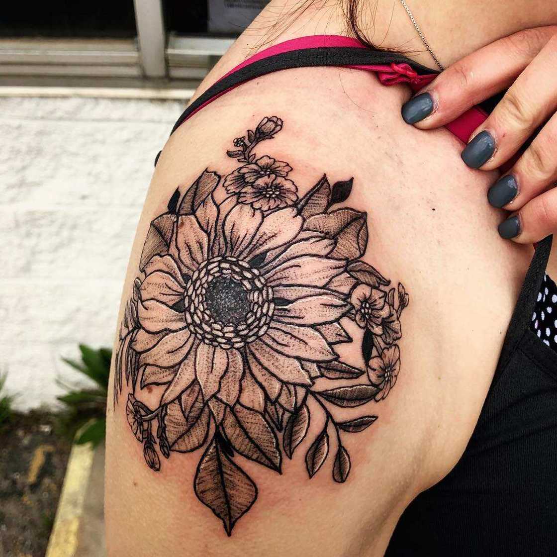 Sunflower tattoo