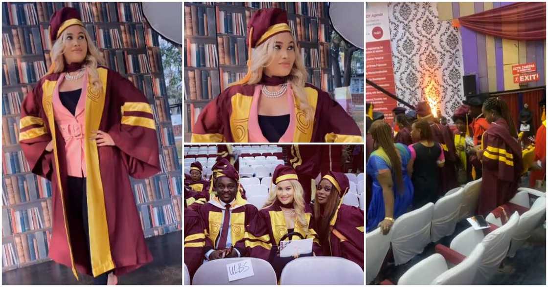 Actress Carolyn Hutchings bags masters from Unilag. Actress Carolyn Hutchings bags masters from Unilag.