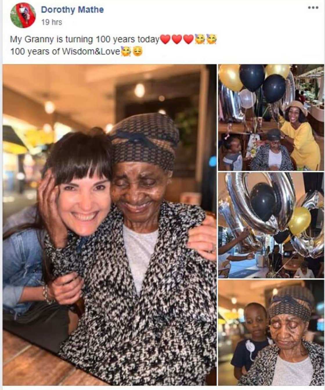 Woman honours gogo who turned 100, Mzansi in awe: “Wow longevity” Woman honours gogo who turned 100, Mzansi in awe: “Wow longevity”