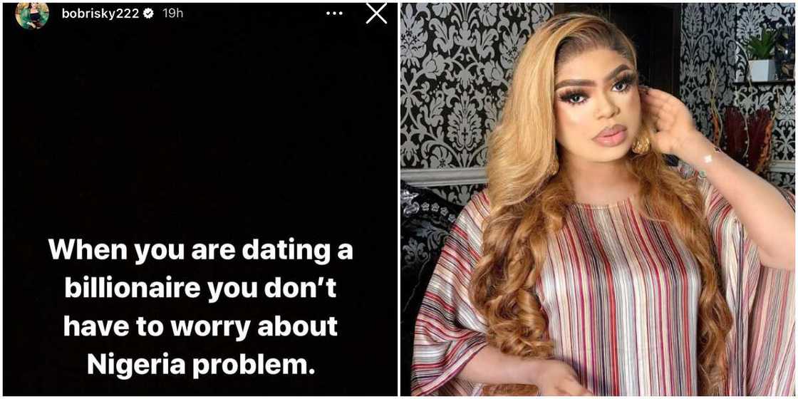 Bobrisky speaks about billionaire boyfriend, Bobrisky