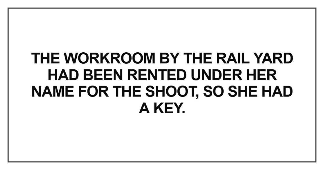 The workroom by the rail yard had been rented under The workroom by the rail yard had been rented under