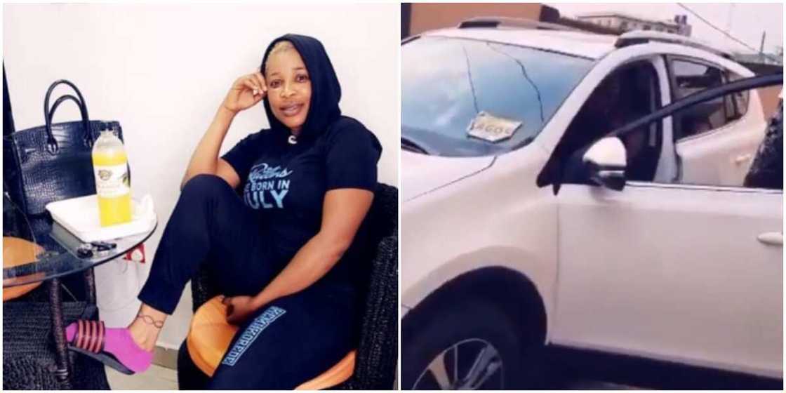 Nollywood actress Kemi Korede celebrates as he buys a new car Nollywood actress Kemi Korede celebrates as he buys a new car