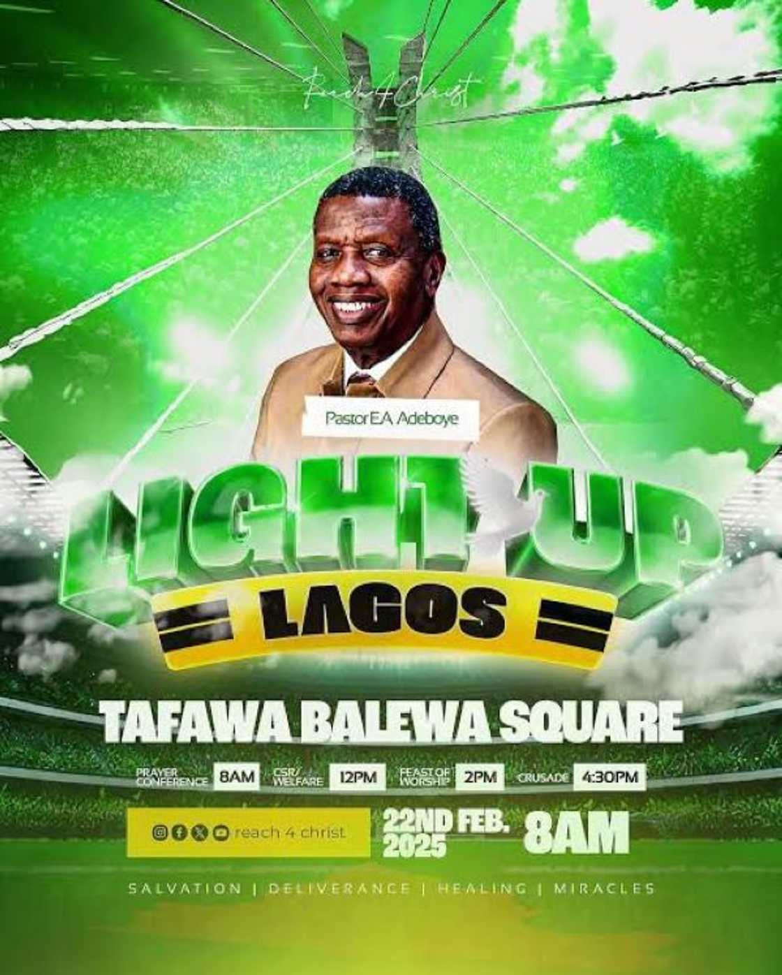 Nigerians to Experience Healings, Deliverance, Salvation as Lagos Hosts Reach4christ Lightup Program Nigerians to Experience Healings, Deliverance, Salvation as Lagos Hosts Reach4christ Lightup Program