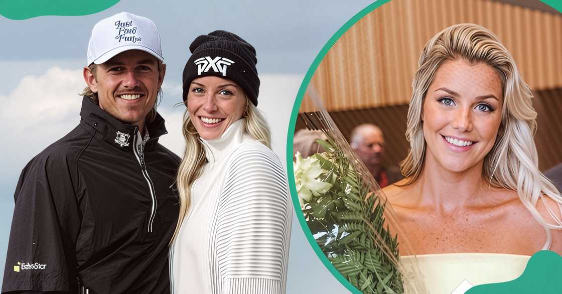 Jake Knapp and Makena White posed on the greens during a golf match. Makena White poses with flowers during her graduation. Jake Knapp and Makena White posed on the greens during a golf match. Makena White poses with flowers during her graduation.