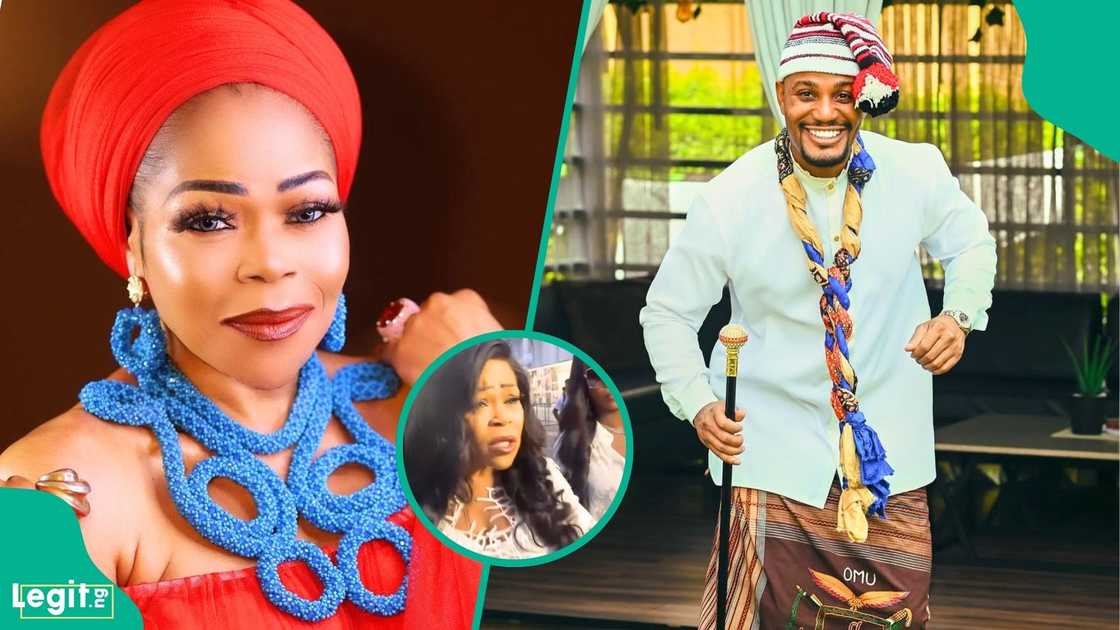 Nollywood actress Shaffy Bello walks away angrily from interviewer at Alexx Ekubo's service of songs Nollywood actress Shaffy Bello walks away angrily from interviewer at Alexx Ekubo's service of songs