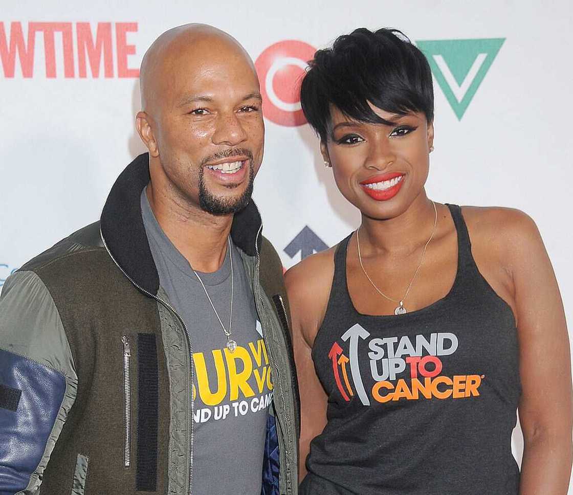 Common and Jennifer Hudson in Hollywood, California. Common and Jennifer Hudson in Hollywood, California.