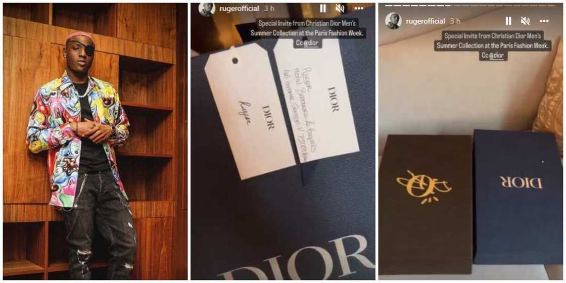 Nigerian singer Ruger / Christian Dior / Paris Fashion Week Nigerian singer Ruger / Christian Dior / Paris Fashion Week