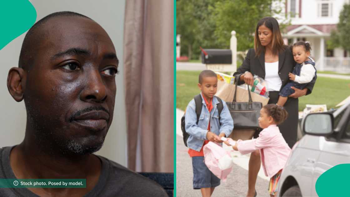Frustrated woman abandons her 3 kids with their father at his workplace in Lagos Frustrated woman abandons her 3 kids with their father at his workplace in Lagos