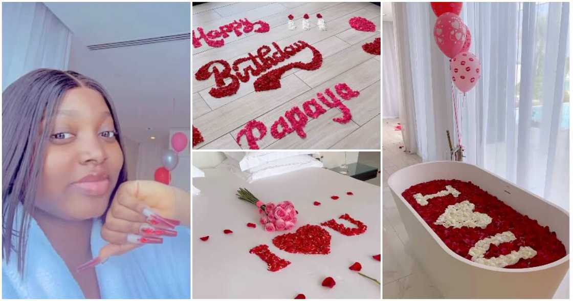 Papaya Ex's boyfriend surprises her on birthday. Papaya Ex's boyfriend surprises her on birthday.