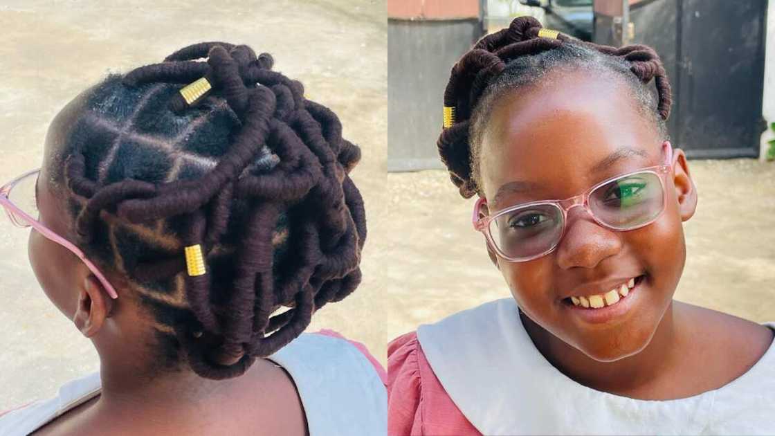 Simple Brazilian wool hairstyles for kids