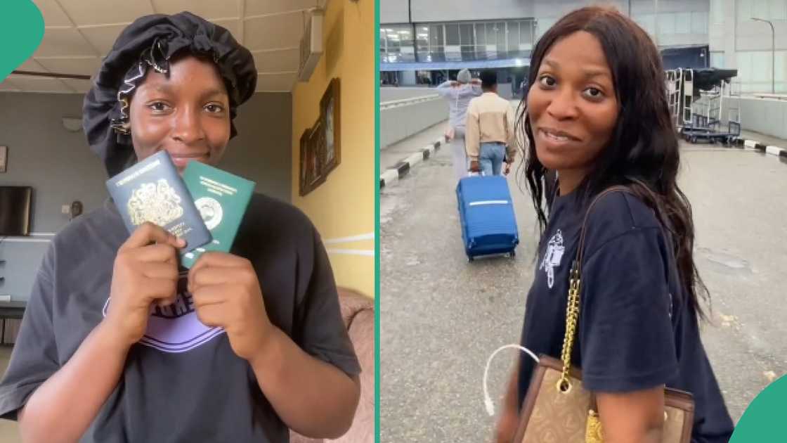Lady shares video as she relocates to London, causes stir Lady shares video as she relocates to London, causes stir