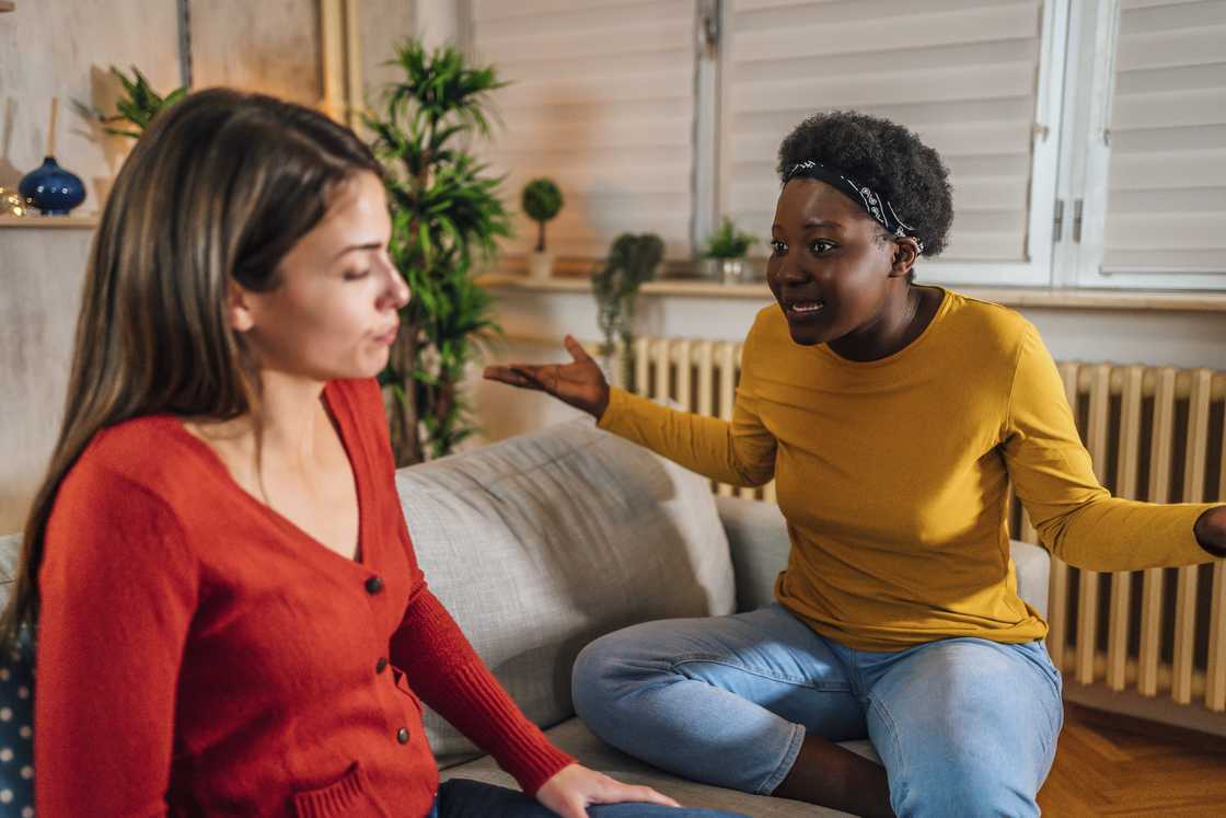 Two women arguing