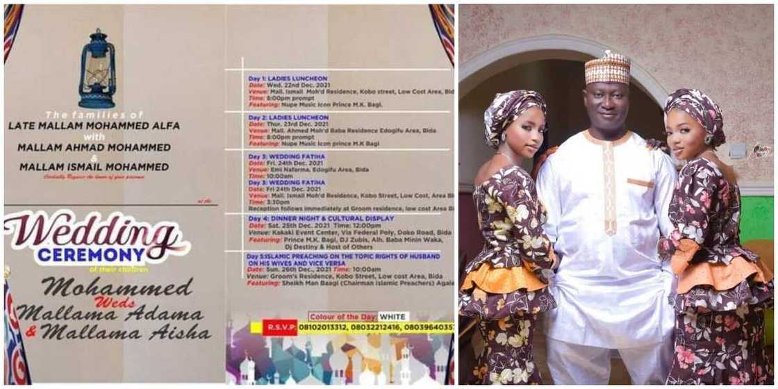5-day event wedding IV of Nigerian man who is to marry two lookalike ladies at once sparks reactions 5-day event wedding IV of Nigerian man who is to marry two lookalike ladies at once sparks reactions