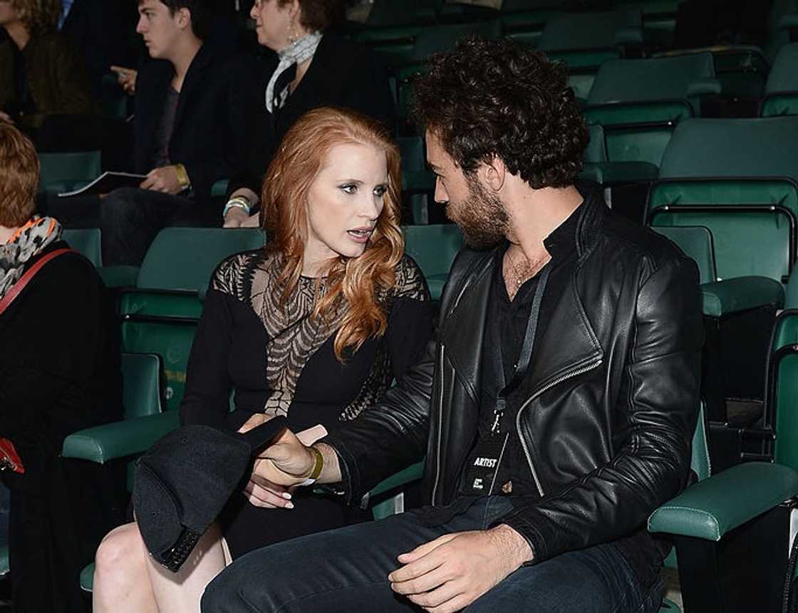 Jessica Chastain and Gian Luca in a concert in 2013 Jessica Chastain and Gian Luca in a concert in 2013