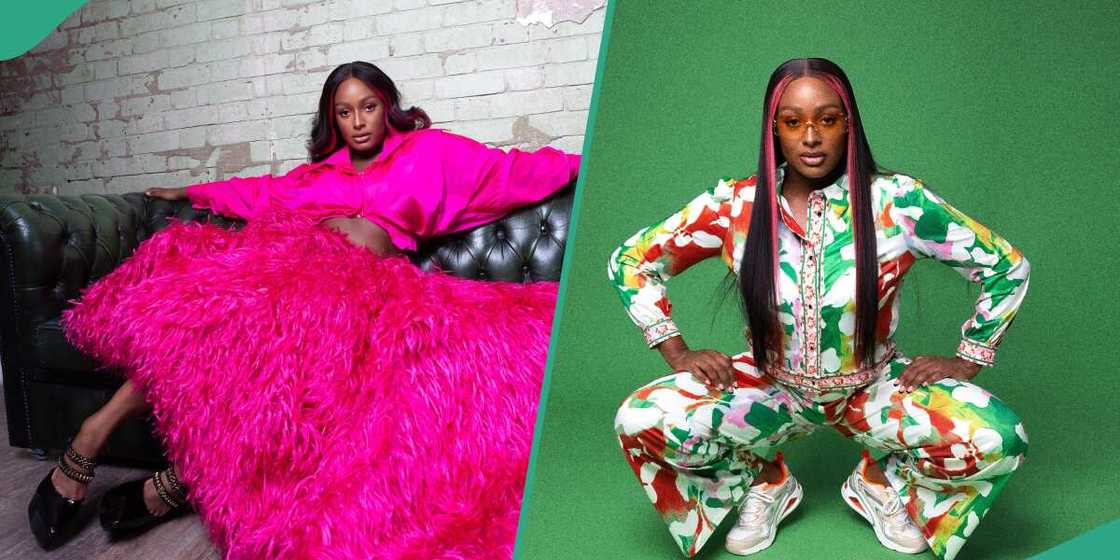 Cuppy loves pink and colourful outfits Cuppy loves pink and colourful outfits