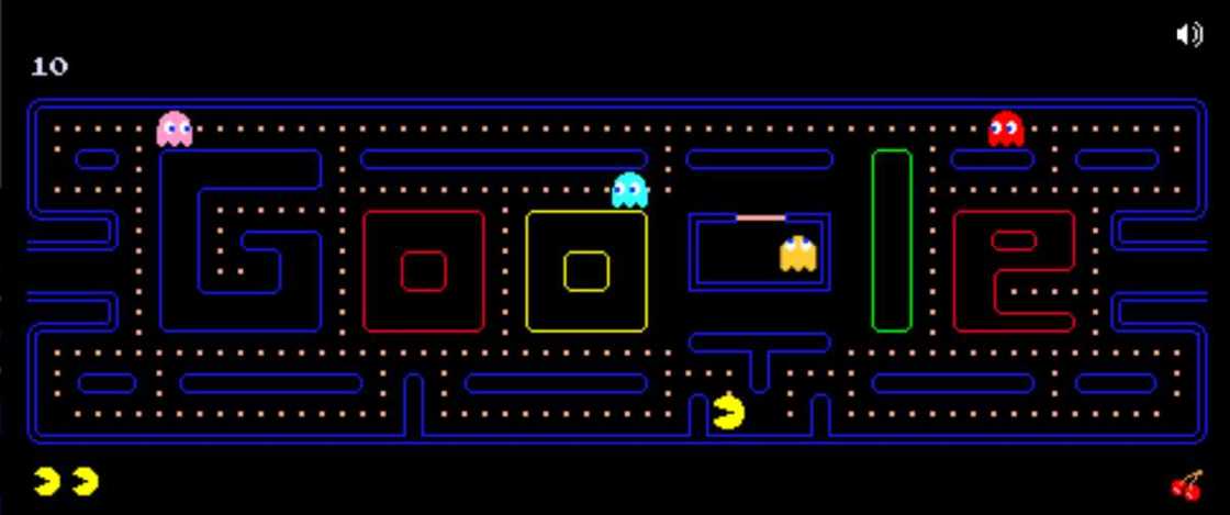 Pac-Man game on Google