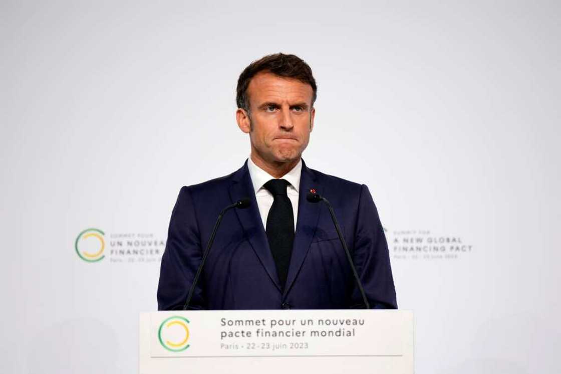 Macron said backing from China, the United States and other European nations was still needed Macron said backing from China, the United States and other European nations was still needed