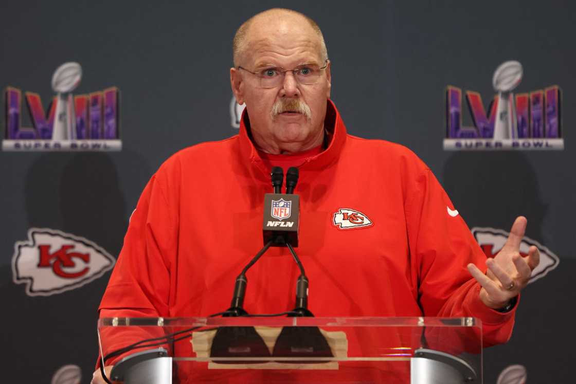 Andy Reid of the Kansas City Chiefs at Westin Lake Las Vegas Resort and Spa in Henderson, Nevada.