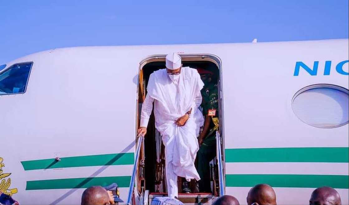 Buhari ya sauka a jihar Lagos Buhari ya sauka a jihar Lagos