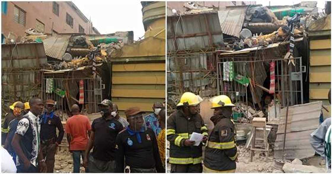 Mutane sun maƙale bayan bene ya rufta a Legas Mutane sun maƙale bayan bene ya rufta a Legas