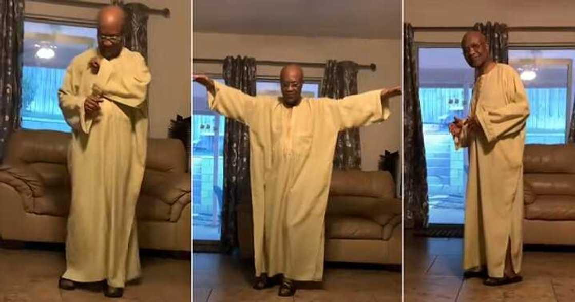Nigerian dad dances to loud music, Bluetooth speaker Nigerian dad dances to loud music, Bluetooth speaker