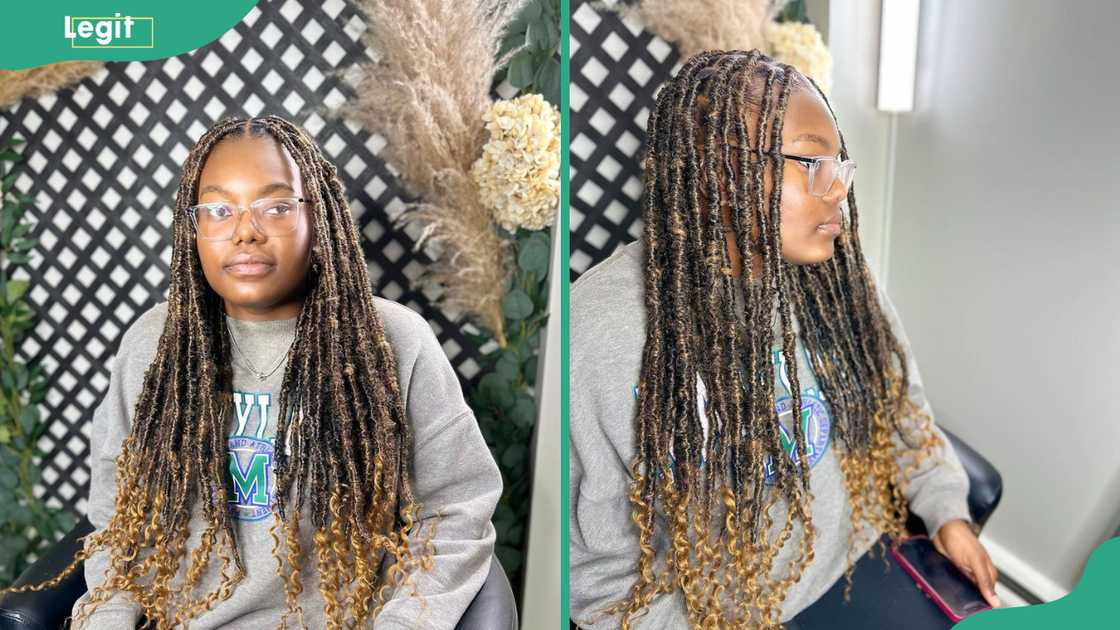 Soft locs with curly ends