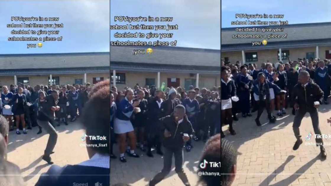 Schoolboy shows his amazing leg work dance moves