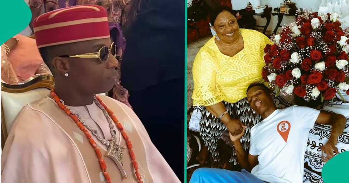 Wizkid celebrates his late mother. Wizkid celebrates his late mother.