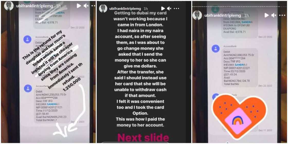 Ubi Franklin Opens Can of Words, Says Sandra Iheuwa’s Claims of Sponsoring Dubai Trip is a Lie, Shares Proof Ubi Franklin Opens Can of Words, Says Sandra Iheuwa’s Claims of Sponsoring Dubai Trip is a Lie, Shares Proof