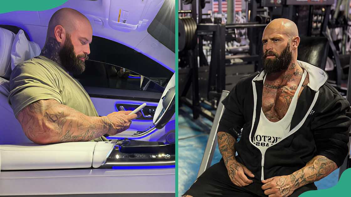 Wes Watson relaxing in his car and in the gym