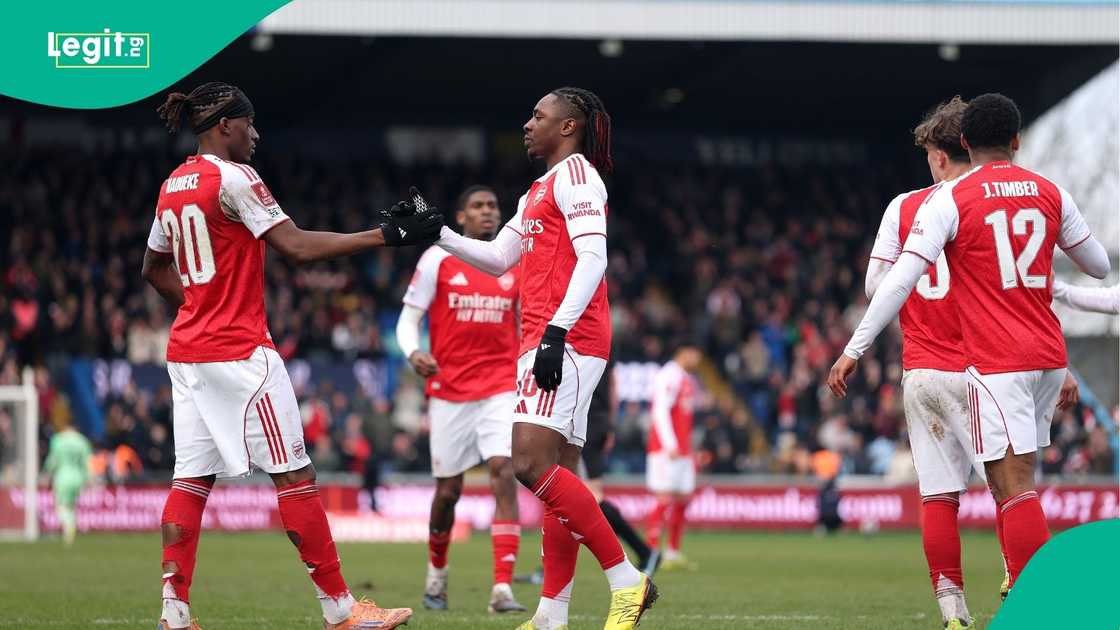 Eberechi Eze, Noni Madueke, Arsenal, Mansfield, 2026 FA Cup, Football.