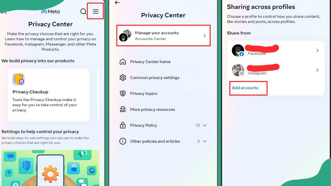 Steps for stopping Instagram from sharing to Facebook Steps for stopping Instagram from sharing to Facebook