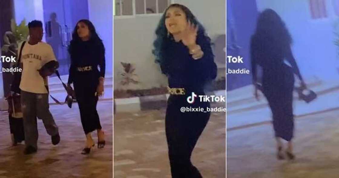 Lady meets Bobrisky at hotel, taunts him Lady meets Bobrisky at hotel, taunts him