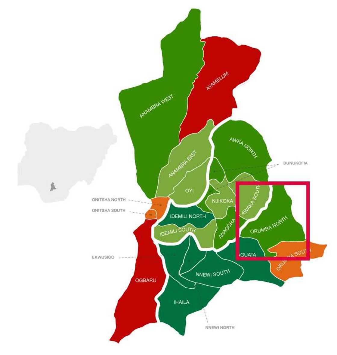 Orumba North location Orumba North location