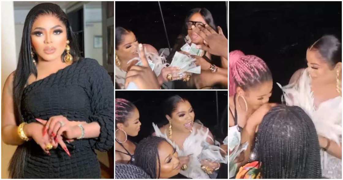 Crossdresser Bobrisky partying with his glam team and helps Crossdresser Bobrisky partying with his glam team and helps