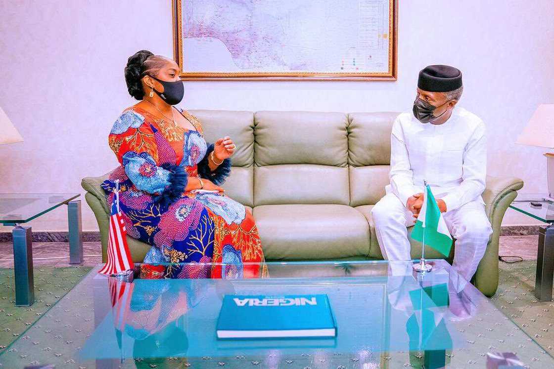 Presidency Shares Photos as VP Osinbajo Meets with Vice President of Liberia