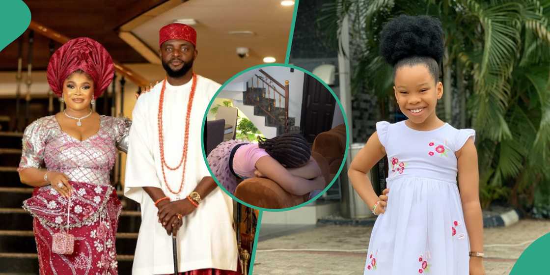 Ruby Ojiakor’s daughter cries over her new husband Ruby Ojiakor’s daughter cries over her new husband