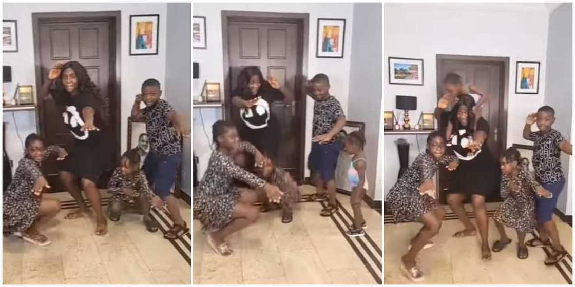 Mercy Johnson and her kids Mercy Johnson and her kids