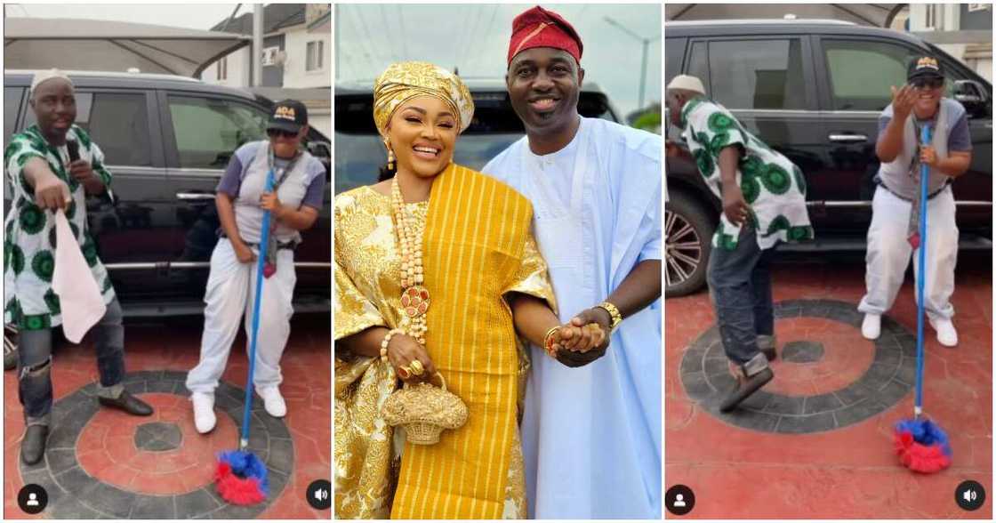 Video of Mercy Aigbe's hubby performing Fuji music trends Video of Mercy Aigbe's hubby performing Fuji music trends