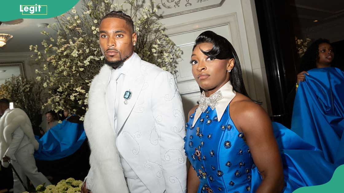 Jonathan Owens and Simone Biles at the Metropolitan Museum of Art in New York, New York Jonathan Owens and Simone Biles at the Metropolitan Museum of Art in New York, New York