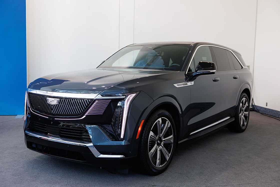 The Cadillac Escalade on display during the 2025 Los Angeles Auto Show.