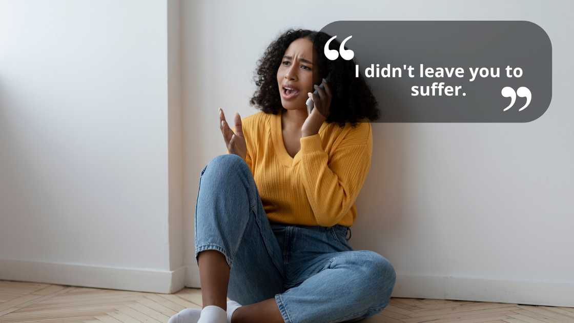 A young black woman having an unpleasant conversation on smartphone at home