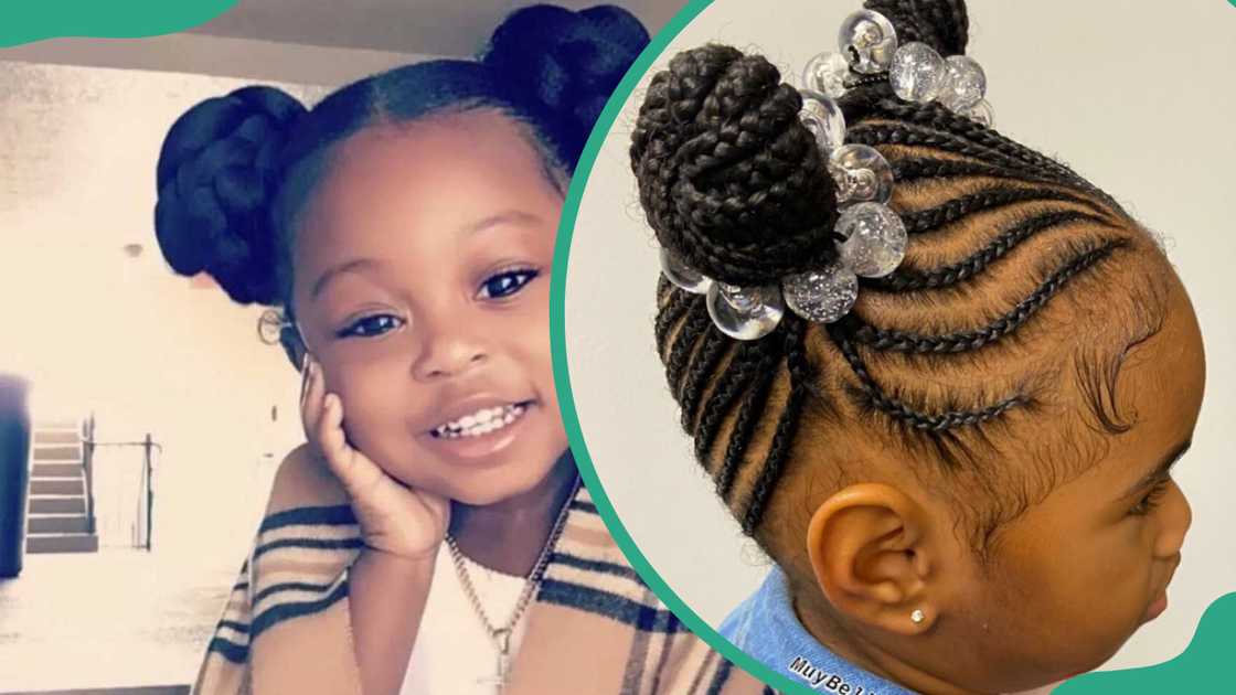 Braided buns hairstyle for girls