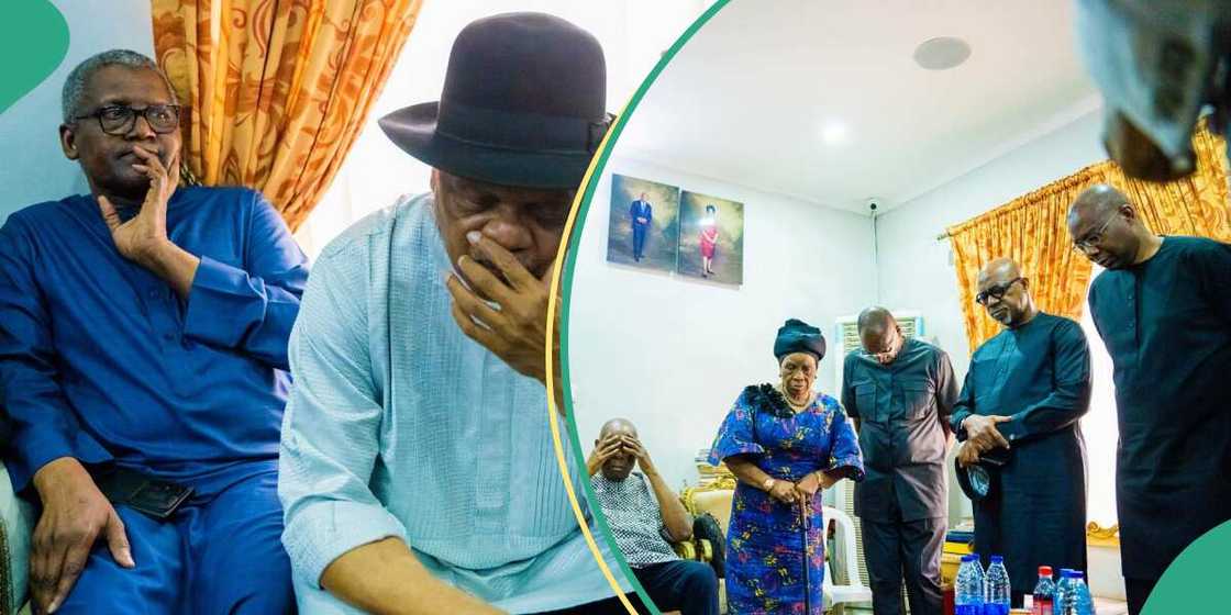 Dangote, Aboidun visit Herbert Wigwe's parents after helicopter crash Dangote, Aboidun visit Herbert Wigwe's parents after helicopter crash