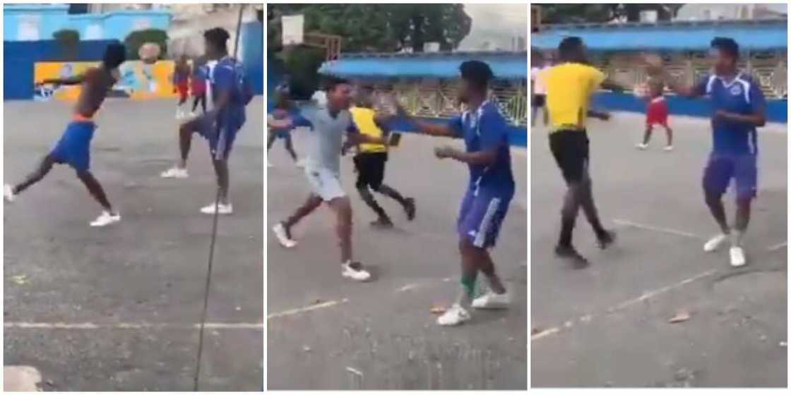 Footballer Effortlessly Dribbles His Opponent in Street Soccer, Video Stirs Reactions as Many Hail Him Footballer Effortlessly Dribbles His Opponent in Street Soccer, Video Stirs Reactions as Many Hail Him