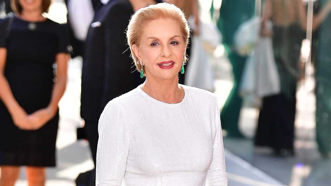 Carolina Herrera is pictured walking during the 2017 Fragrance Foundation Awards. Carolina Herrera is pictured walking during the 2017 Fragrance Foundation Awards.