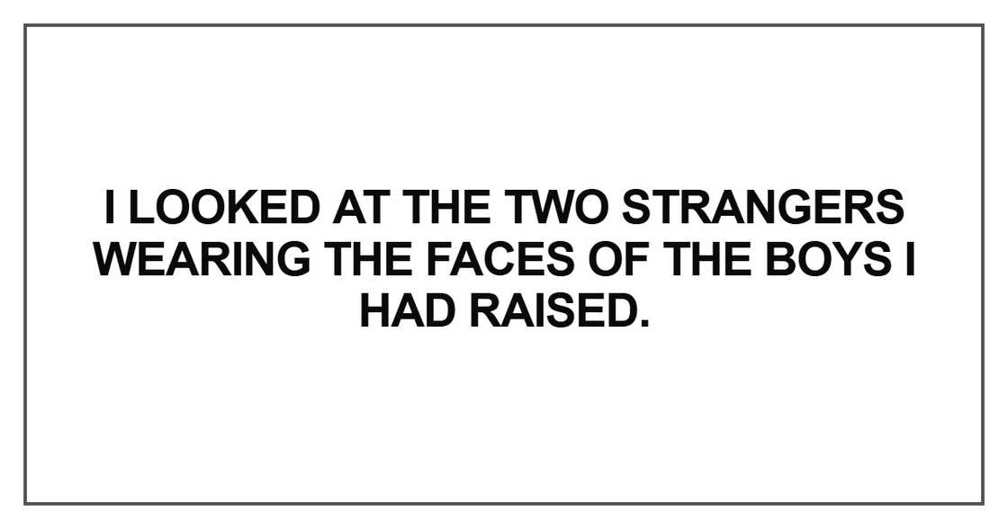 I looked at the two strangers wearing the faces I looked at the two strangers wearing the faces